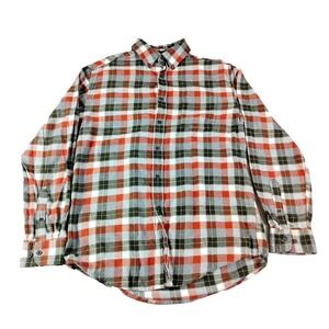 Croft & Barrow Mens Plaid Flannel‎ Shirt Button Down Cowboy Western Rodeo Size M